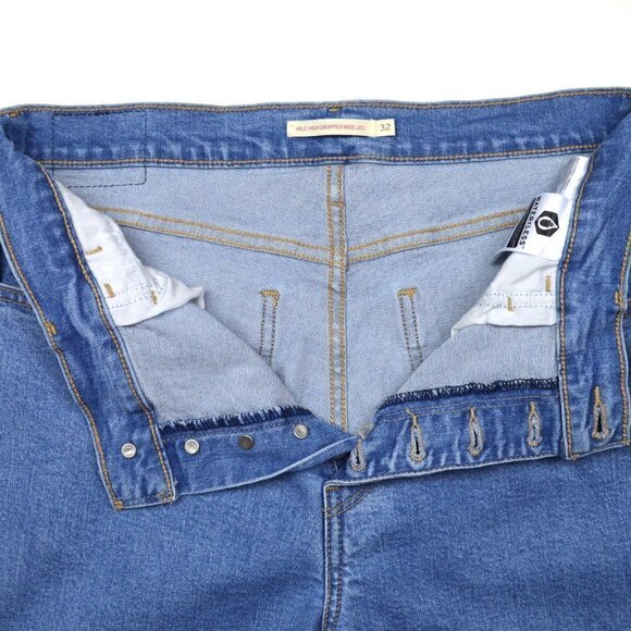 Levi's Mile High Cropped Wide Leg Jeans 32 - Picture 7 of 7